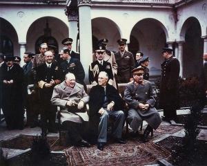 Churchill e Roosevelt na Conferência de Ialta.