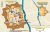 Mapa do campo de concentração de Theresienstadt.