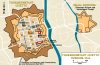 Mapa do campo de concentração de Theresienstadt.