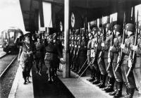 Adolf Hitler e Francisco Franco na estação de comboios de Hendaye.