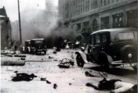 Hotel Cathay de Xangai após um bombardeamento do Exército Nacional Revolucionário (República da China).