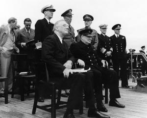 Roosevelt e Churchill aquando da Conferência da Carta Atlântica.