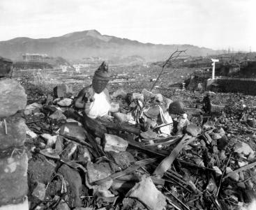 Ruínas de um templo budista de Nagasaki.