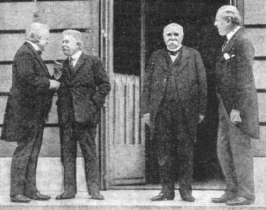 Lloyd George, Orlando, Clemenceau e Wilson.
