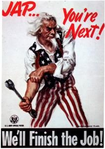 Cartaz de propaganda do exército norte-americano após a vitória da guerra na Europa.