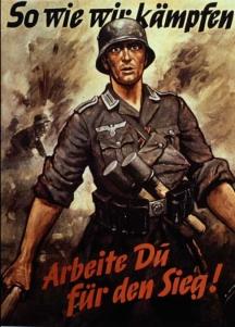 Cartaz de propaganda do exército alemão.