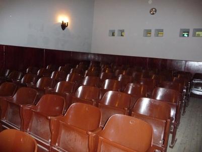 Sala de projecção para oficiais nazis no Pequeno Forte de Theresienstadt.
