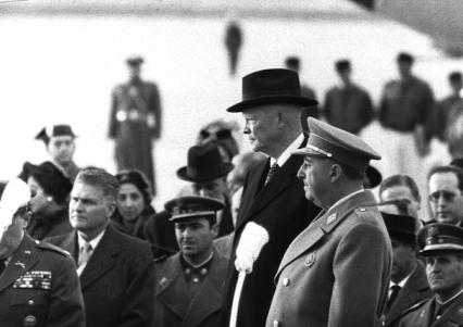 Francisco Franco e Dwight D. Eisenhower em Madrid.